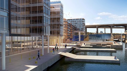 The depot will not be visible from Hammarby Allé.