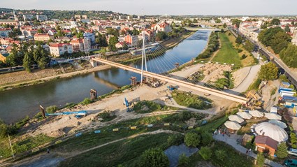 A pedestrian & cyclist bridge