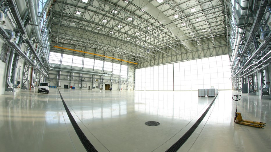 Hangar at the military airport in Powidz Hangar at the military airport in Powidz