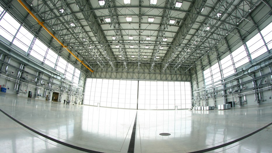 Hangar at the military airport in Powidz Hangar at the military airport in Powidz