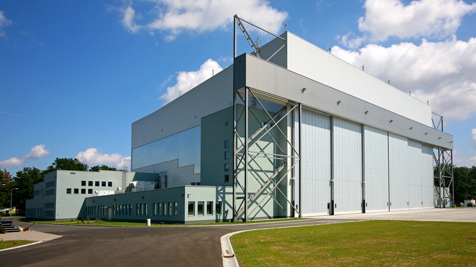 Hangar at the military airport in Powidz Hangar at the military airport in Powidz
