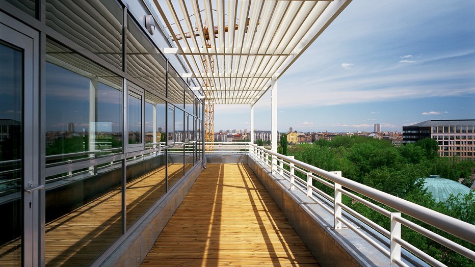 Terrace, Science Park, Budapest, Hungary Terrace, Science Park, Budapest, Hungary
