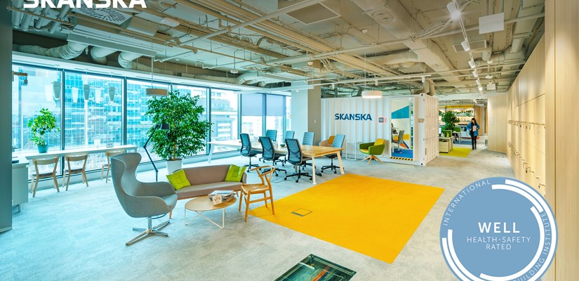 WELL Health & Safety Rating for Skanska office in Equilibrium 1 WELL Health & Safety Rating for Skanska office in Equilibrium 1