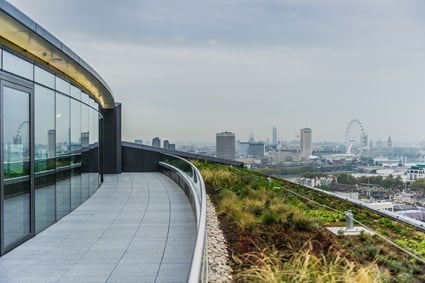 Rooftop garden at One New Street Square