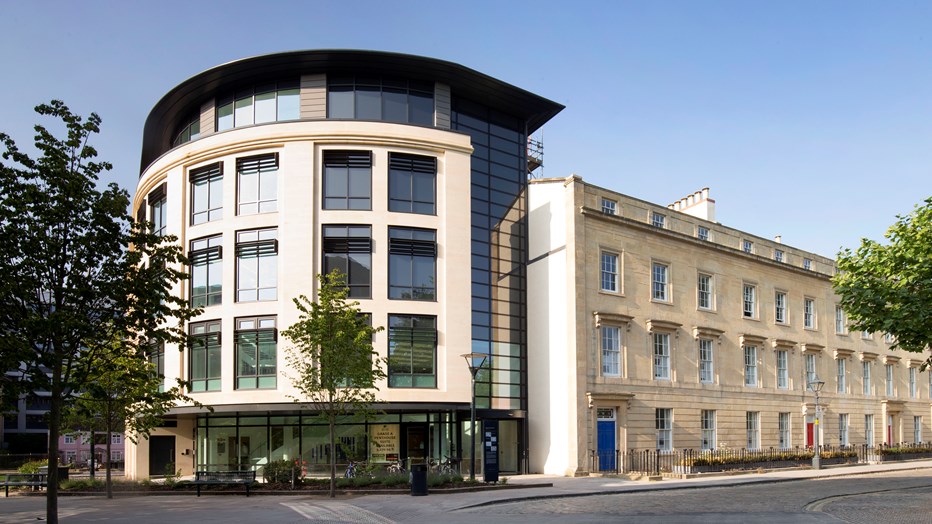 The 66 Queen Square development showing both the new build section and original Georgian façade The 66 Queen Square development showing both the new build section and original Georgian façade